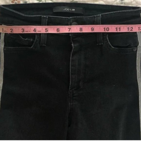Joe’s Jeans "The Charlie" High Rise Black Skinny with Stripes EUC - Picture 5 of 8